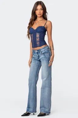 Corset avena con encaje de Edikted en Ropa Interior y Medias para argentina