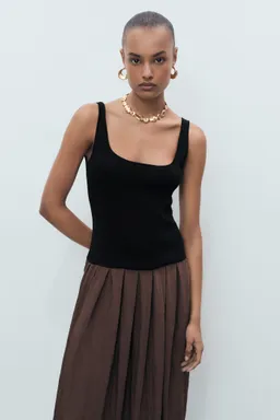Vestido evasé combinado de Mango en Vestidos para argentina