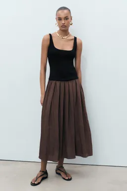 Vestido evasé combinado de Mango en Vestidos para argentina