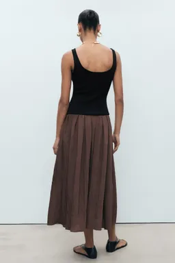 Vestido evasé combinado de Mango en Vestidos para argentina