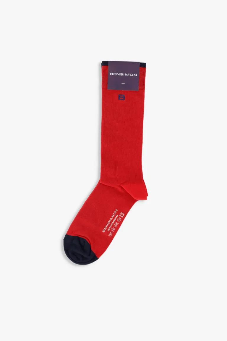 Medias de caña media para hombre con diseño bordado y contrastante de Bensimon en Ropa Interior y Medias para argentina