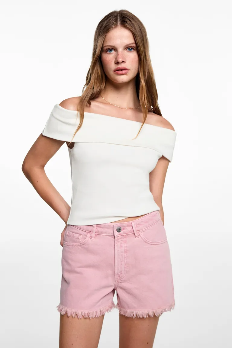 Top hombros descubiertos canalé de Mango Teen en Tops para argentina