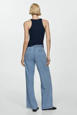 Pantalón fluido wideleg cinturón de Mango en Pantalones para argentina