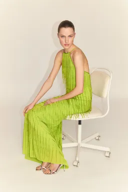Vestido halter flecos pedrería de Mango en Vestidos para argentina
