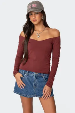 Nattie top hombros descubiertos cuello de Edikted en Tops para argentina
