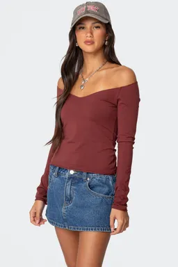 Nattie top hombros descubiertos cuello de Edikted en Tops para argentina