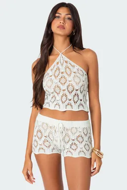 Top crochet abierto peach de Edikted en Tops para argentina