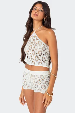 Top crochet abierto peach de Edikted en Tops para argentina