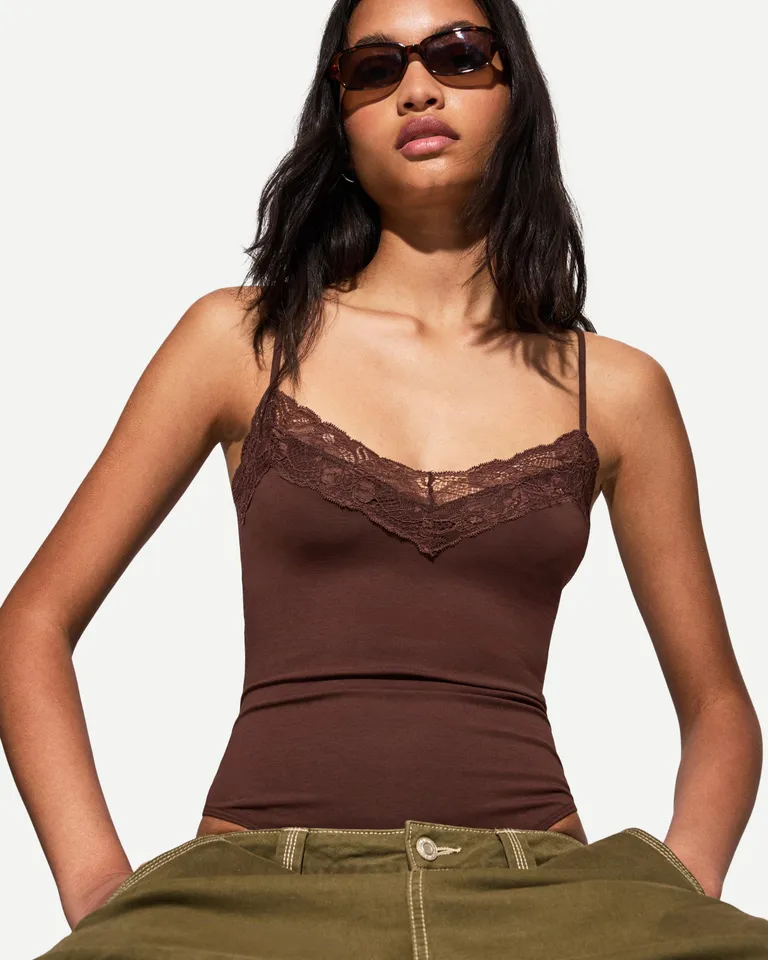 Body breteles encaje de Bershka en Bodies para argentina