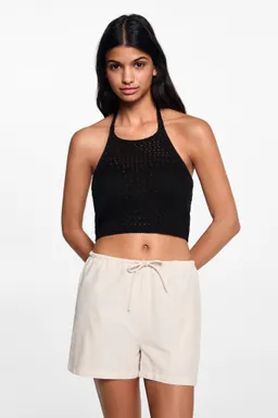 Top crochet cuello halter de Mango Teen en Tops para argentina