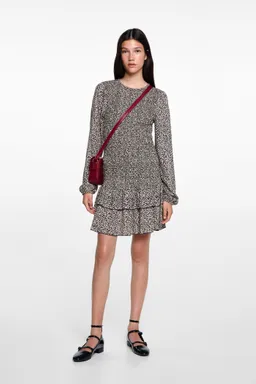 Vestido estampado leopardo corto de Mango Teen en Vestidos para argentina
