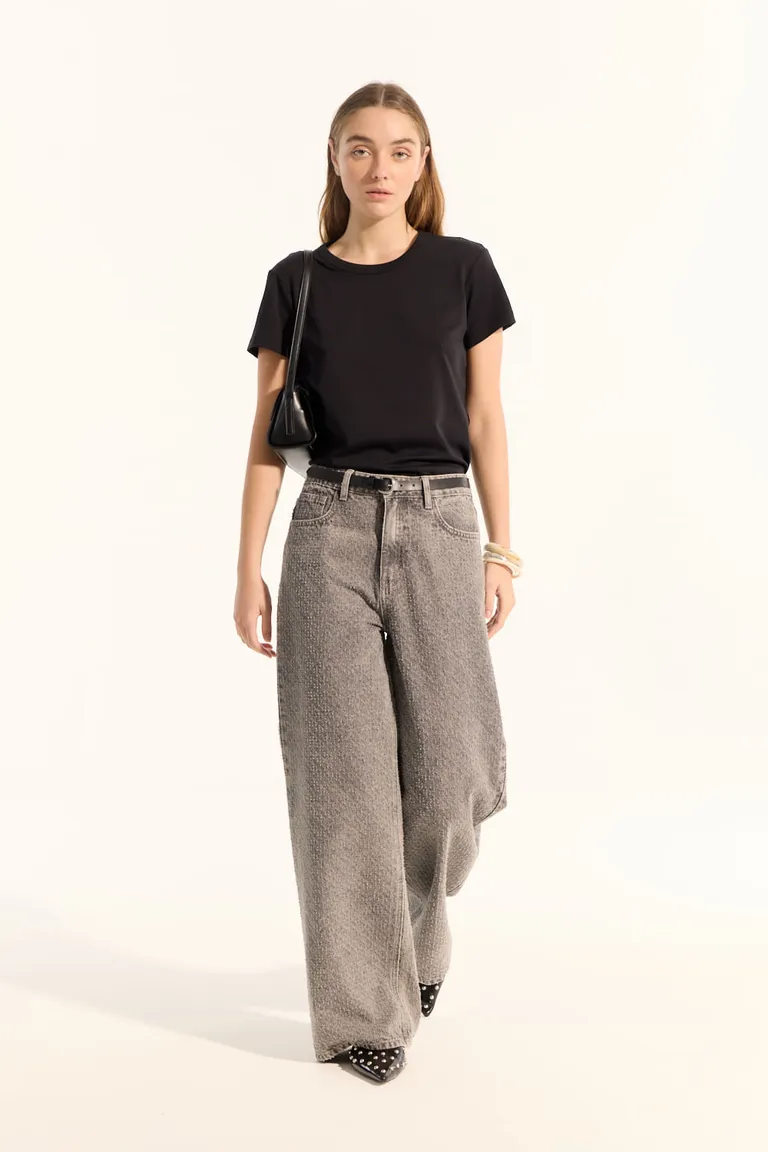 Remera básica de algodón con escote redondo, de corte regular para mujer de Portsaid en Remeras para argentina