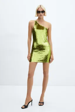 Vestido asimétrico lentejuelas de Mango en Vestidos para argentina