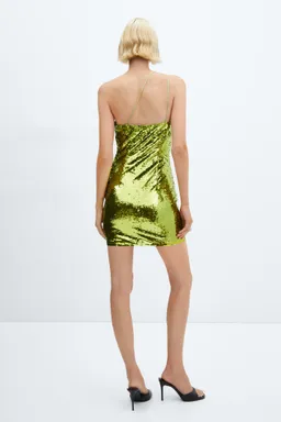 Vestido asimétrico lentejuelas de Mango en Vestidos para argentina
