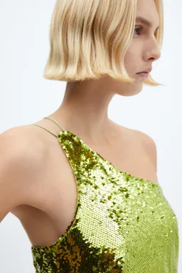 Vestido asimétrico lentejuelas de Mango en Vestidos para argentina