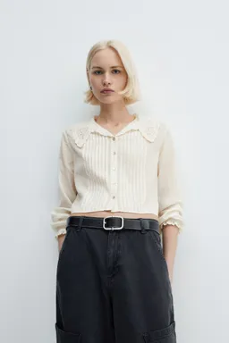 Camisa cuello calado de Mango en Camisas para argentina