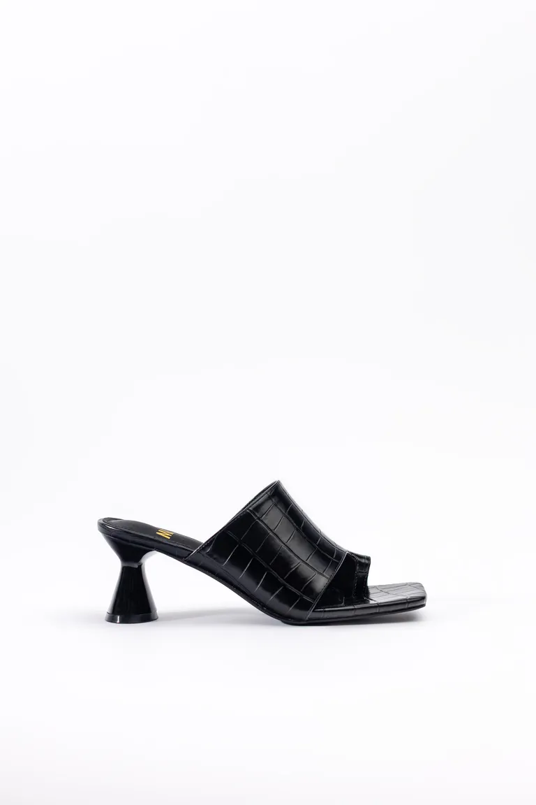 Zuecos de tacón geométrico con capellada y plantilla de diseño crocco de Mishka en Zuecos Planos para argentina
