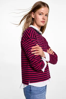 Remera manga larga rayada de Mango Teen en Buzos y Sweaters para argentina