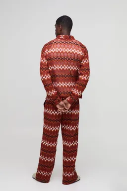 Camisa crochet manga larga relajada de Boohooman en Camisas para argentina