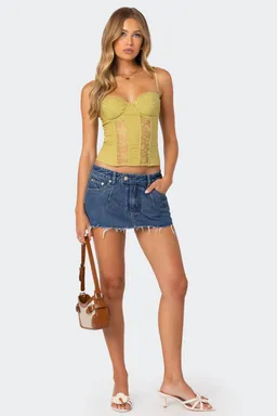 Corset avena con encaje de Edikted en Ropa Interior y Medias para argentina