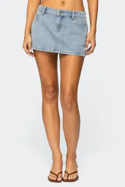 Minifalda denim corazones encaje de Edikted en Faldas para argentina
