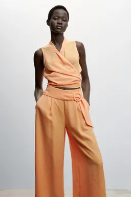 Pantalón fluido wideleg de Mango en Pantalones para argentina