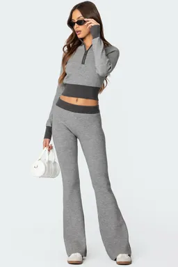 Pantalón acampanado tejido lei de Edikted en Pantalones para argentina