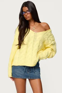 Sweater trenzado oversized inga de Edikted en Buzos y Sweaters para argentina