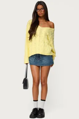 Sweater trenzado oversized inga de Edikted en Buzos y Sweaters para argentina