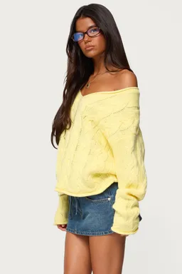 Sweater trenzado oversized inga de Edikted en Buzos y Sweaters para argentina