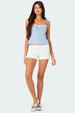 Shorts tali encaje fruncido de Edikted en Shorts para argentina