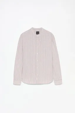 Camisa cuello mao lino algodón de Lefties en Camisas para argentina