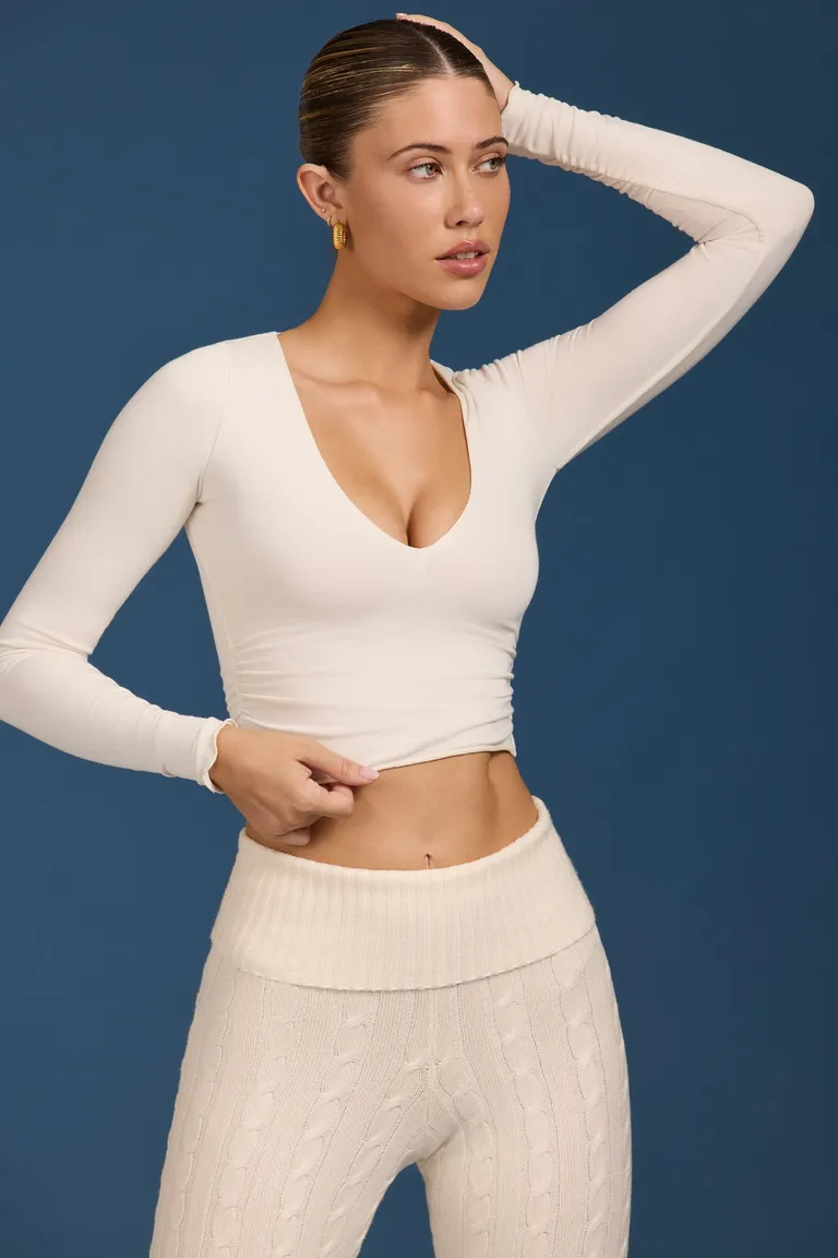 Crop top fruncido manga larga de Oh Polly en Tops para argentina