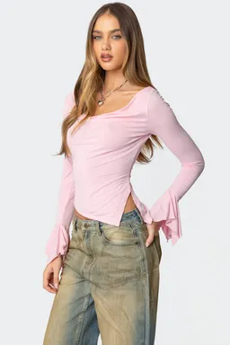 Top asimétrico rayna cuello drapeado de Edikted en Tops para argentina