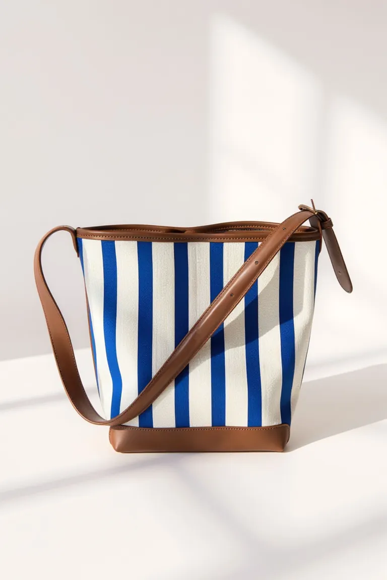 Cartera bicolor de tejido técnico y cuero, un accesorio elegante y funcional de Maria Cher en Bolsos y Carteras para argentina