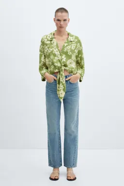Camisa floral con nudo de Mango en Camisas para argentina