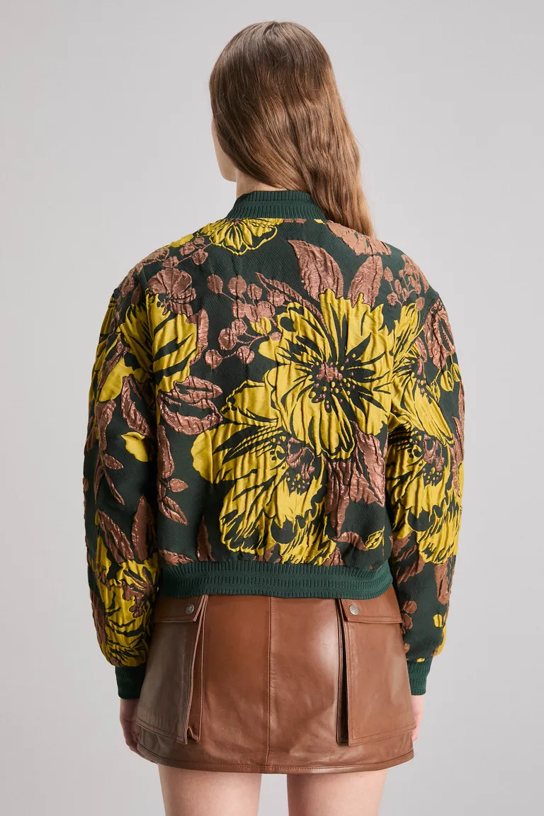 Chaqueta bomber con estampado floral y destellos brillantes de corte oversize de Kosiuko en Chaquetas para argentina