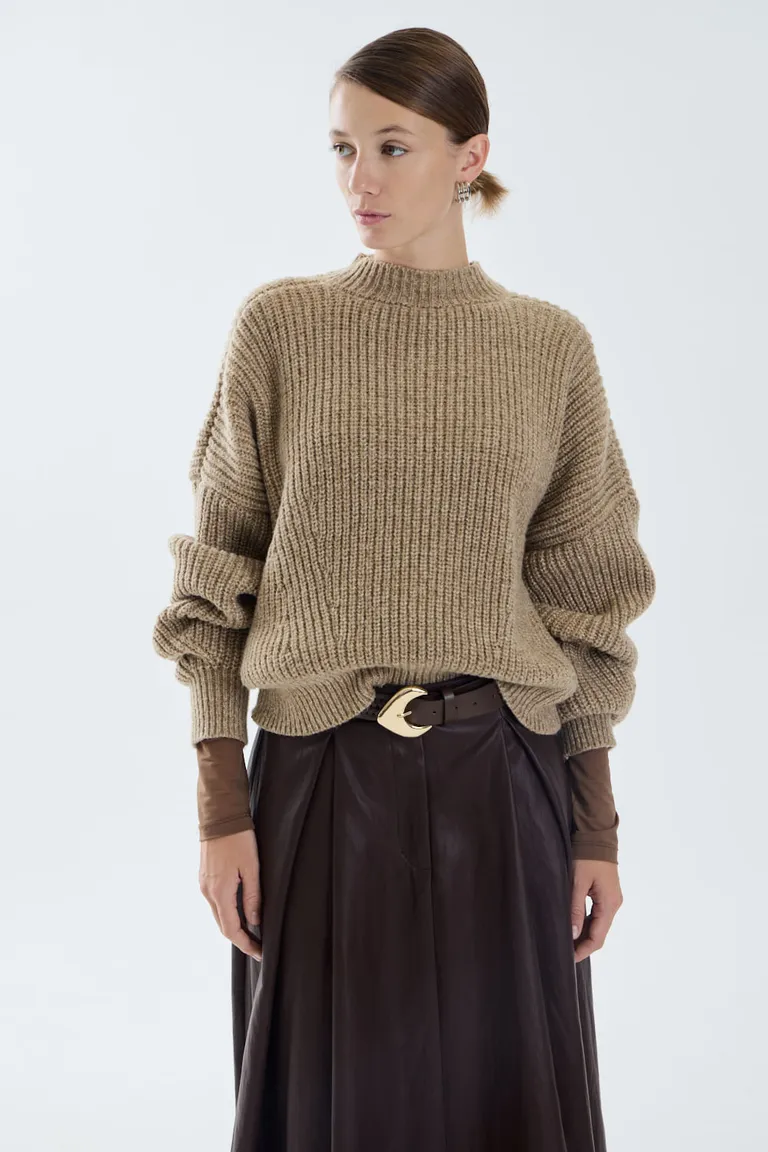 Sweater de tejido grueso con cuello alto mangas caídas y puños ajustados de calce relajado de Portsaid en Buzos y Sweaters para argentina