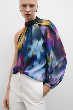 Blusa asimétrica estampada de Mango en Blusas para argentina