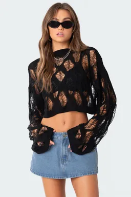 Sweater desgastado clover de Edikted en Buzos y Sweaters para argentina