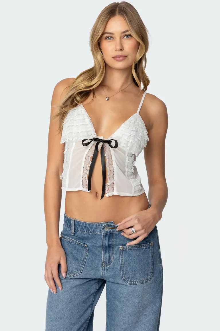 Top babydoll volantes de Edikted en Tops para argentina