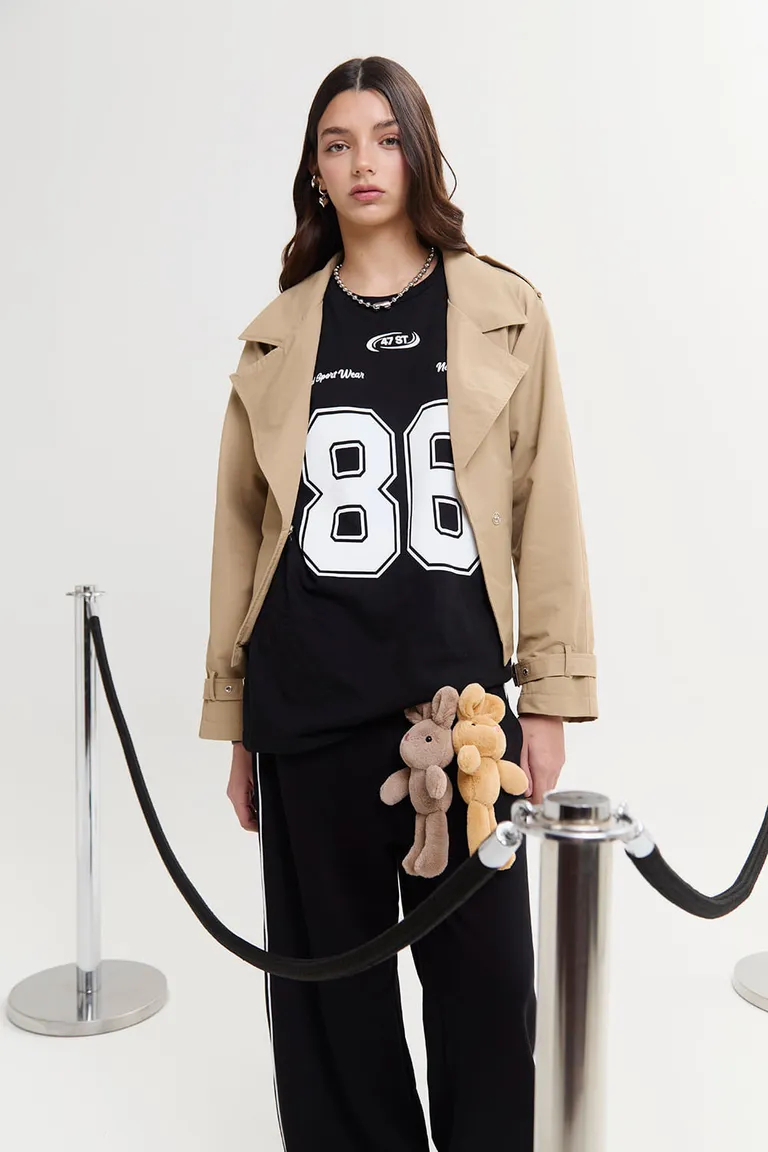 Chaqueta piloto de diseño clásico con bolsillos y cintura ajustable de 47 Street en Chaquetas para argentina