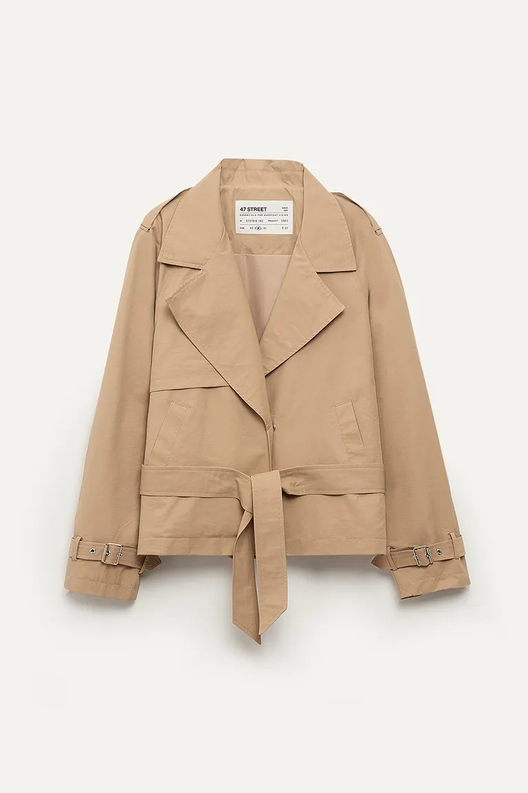 Chaqueta piloto de diseño clásico con bolsillos y cintura ajustable de 47 Street en Chaquetas para argentina