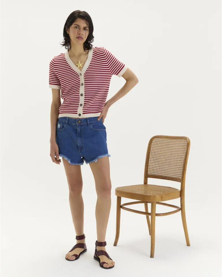 Shorts de mezclilla de corte moderno y silueta favorecedora de Blue Sheep en Shorts para argentina