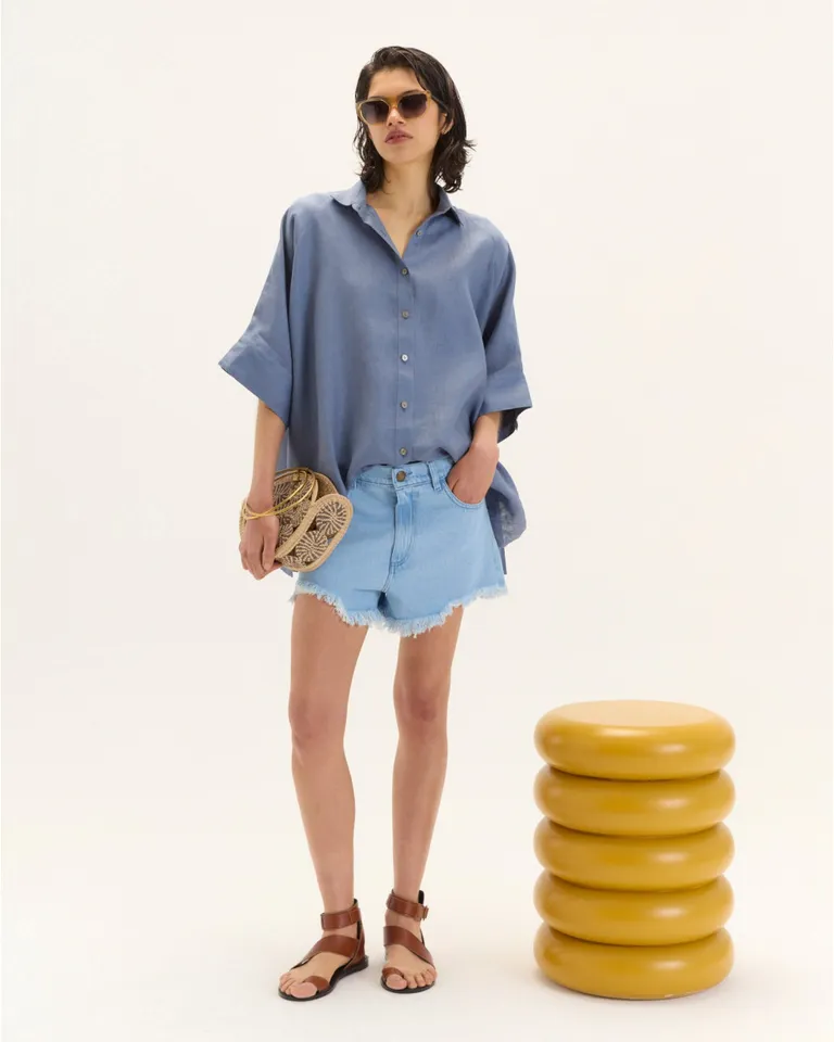 Shorts de mezclilla de corte moderno y silueta favorecedora de Blue Sheep en Shorts para argentina