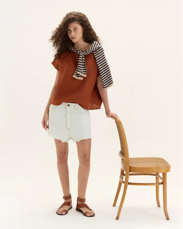 Shorts de mezclilla de corte moderno y silueta favorecedora de Blue Sheep en Shorts para argentina