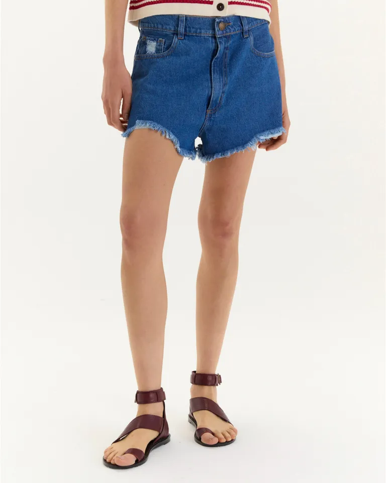 Shorts de mezclilla de corte moderno y silueta favorecedora de Blue Sheep en Shorts para argentina