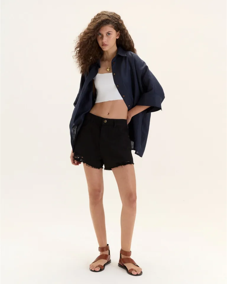 Shorts de mezclilla de corte moderno y silueta favorecedora de Blue Sheep en Shorts para argentina