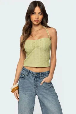 Top halter galya texturado de Edikted en Tops para argentina