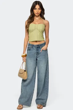 Top halter galya texturado de Edikted en Tops para argentina